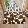 Wood Grain Geometric Abstract Design, Non-Slip Floor Mat for Entryways, Kitchens, Bathrooms, and Home Decor