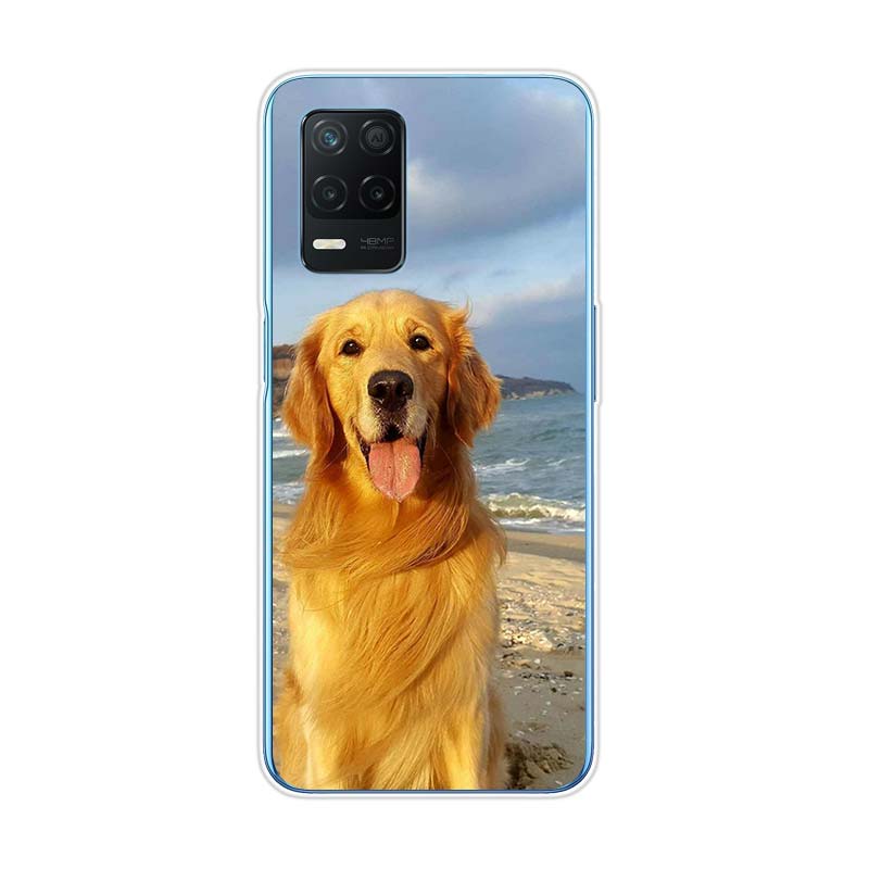 Cute Golden Retriever For Realme 8 8i V3 V5 GT Neo Flash Edition Explorer Master Neo2 Narzo 30 50i 50A C21Y Phone Case