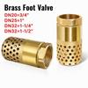 Brass Body Check Valve Hollow Perforated Water Strainer Foot Valve  Water Suction System