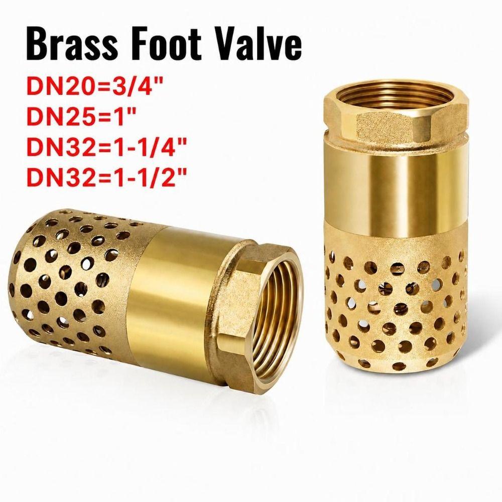 Brass Body Check Valve Hollow Perforated Water Strainer Foot Valve  Water Suction System