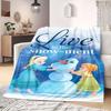 Frozen Flannel Blanket Cartoon Print Design for Travel Picnics Bedrooms Sofas Beds Chairs Home Decor Various Sizes Available