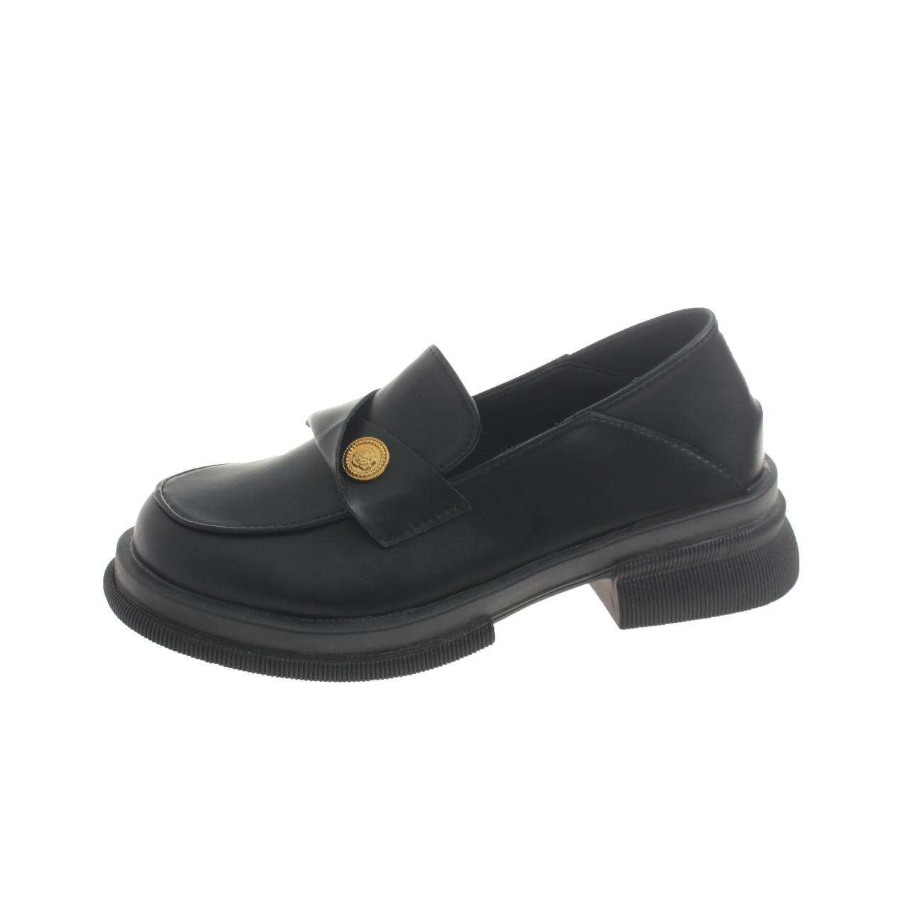 

Повседневная женская обувь Женская обувь с закрытым носком Черные туфли-оксфорды Универсальные туфли с круглым носком Клоги на платформе Мокасины в британском стиле 35