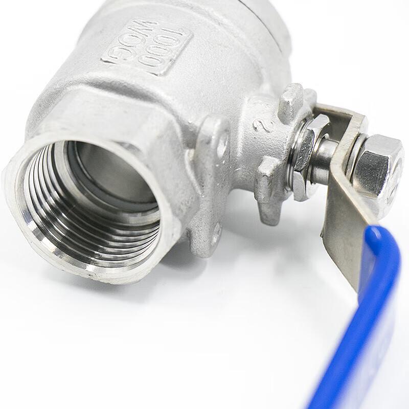 HSDIC 304 Stainless Steel Manual Two-Piece Ball Valve, Internal Thread