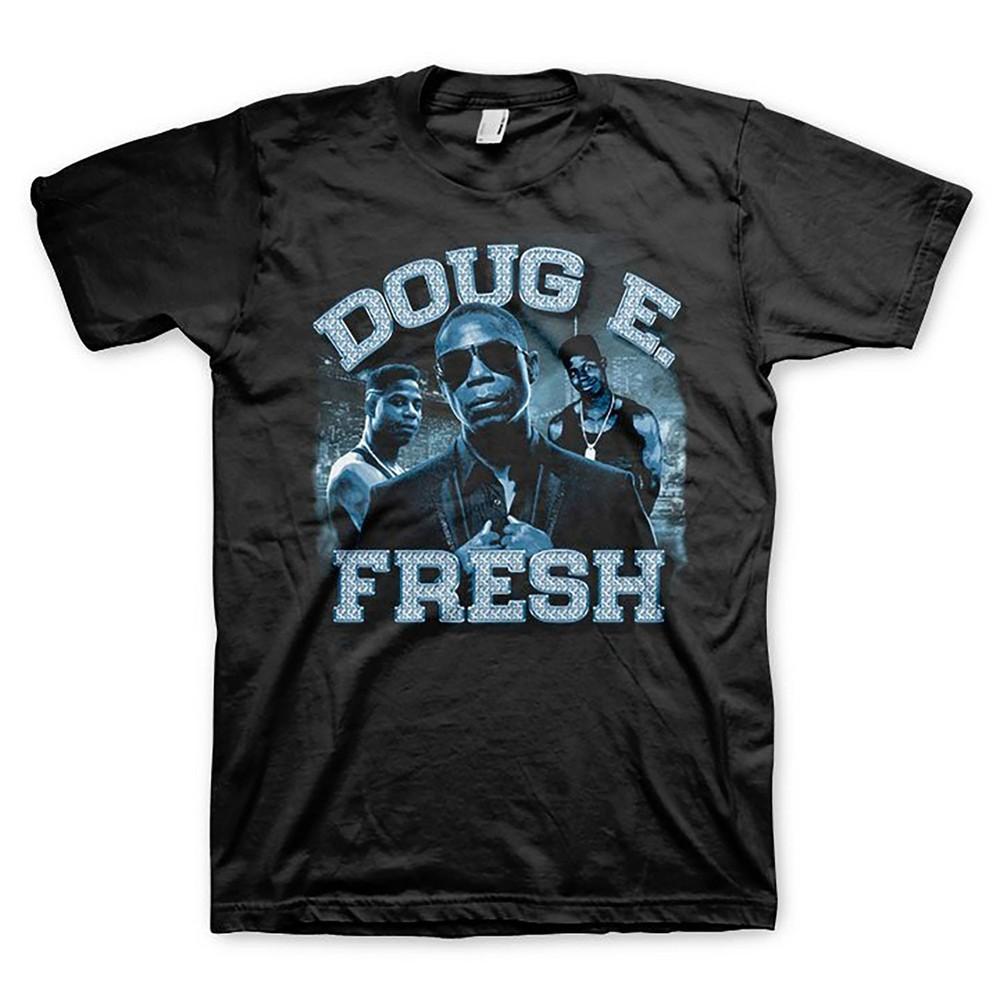 Doug E. Fresh Blue Vintage T-shirt X-Large Black Unisex T-Shirt L