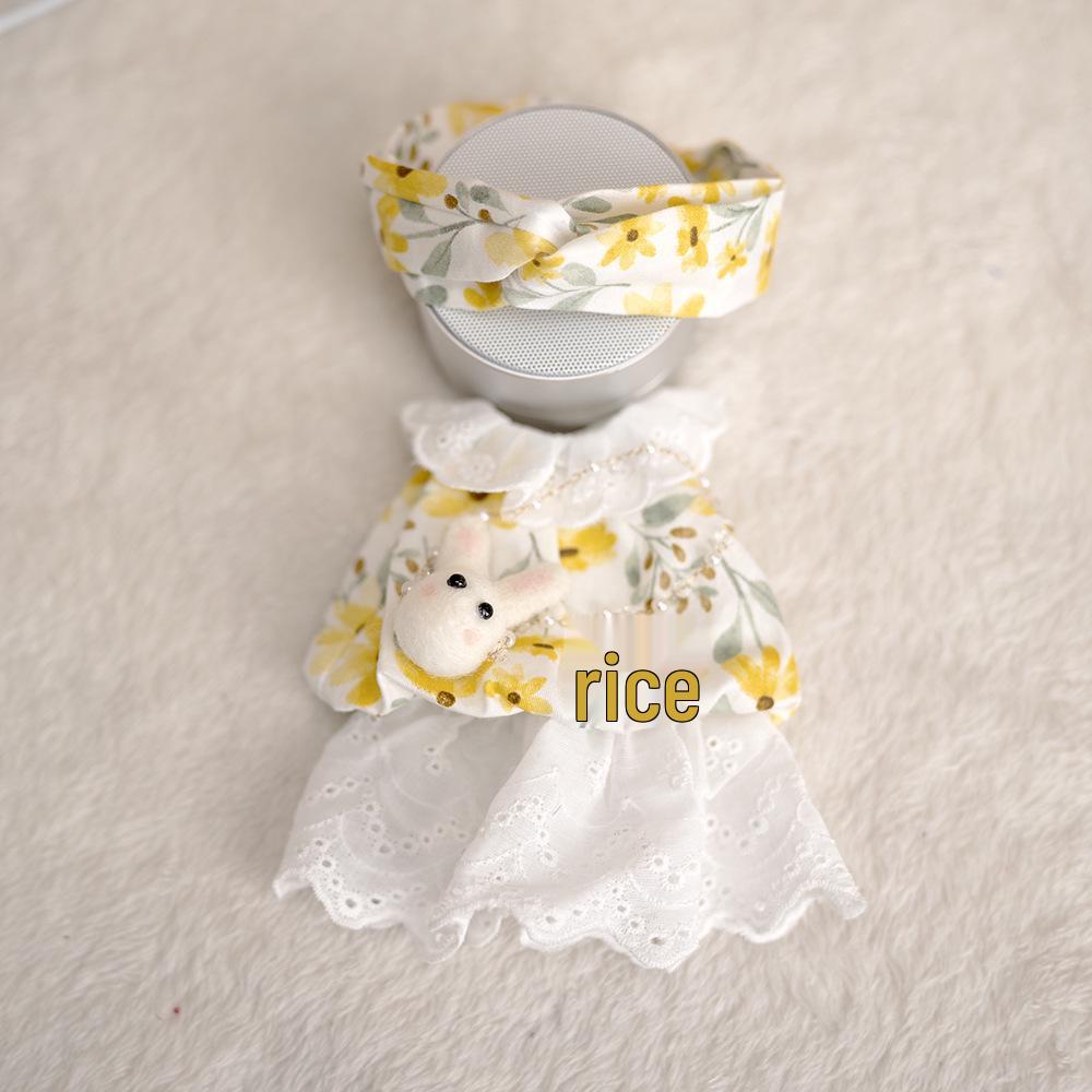 24cm Mia Potato Doll with Balloon Skirt Outfit - Four-Piece Silicone Figure Toy Set For 24cm Potato Doll