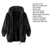Men Winter Warm Fleece Hooded Jacket Zip Up Sweatshirt Soft Breathable Coat Casual Outdoor Sports Daily Use Outerwear