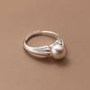 Xiaomi BFCLUB  Silver Color Rings For Women Simple Finger Open Vintage Handmade Pearl Ring Allergy For Party Birthday Gift