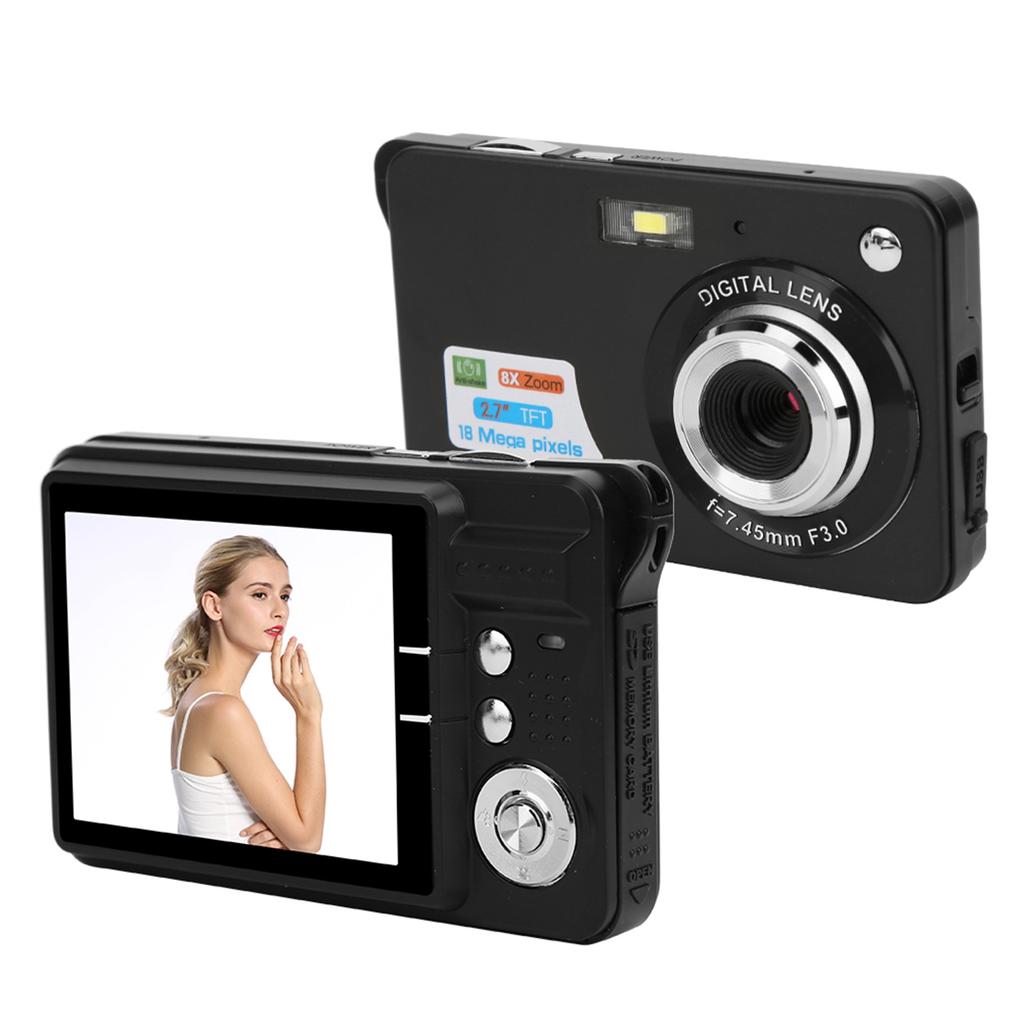 8x Zoom Card Digital Camera 5 MP 2.7in LCD Display Maximum Support 32GB Memory Card Builtin Microphone