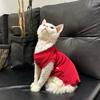 Canadian Sphinx Hairless Cat Clothes Internet Red Single Layer Thin Velvet Handsome German Cat Elastic Base Tank Top