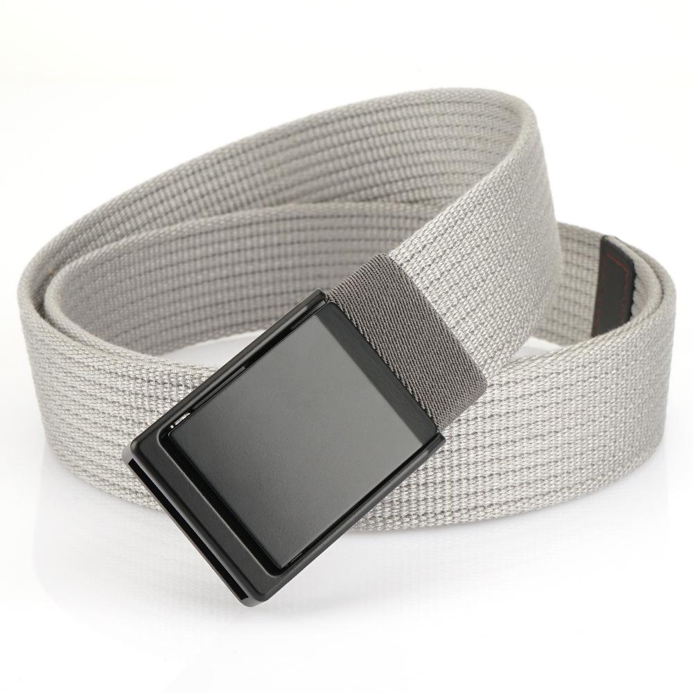 

Мужской модный холщовый ремень 2025 - Спортивный, Повседневный, Универсальный для джинсов светло-серый