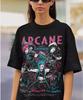 Anime Jinx Arcane Japonský Kreslený Černé Tričko Velikost S - 5XL Unisex Tričko