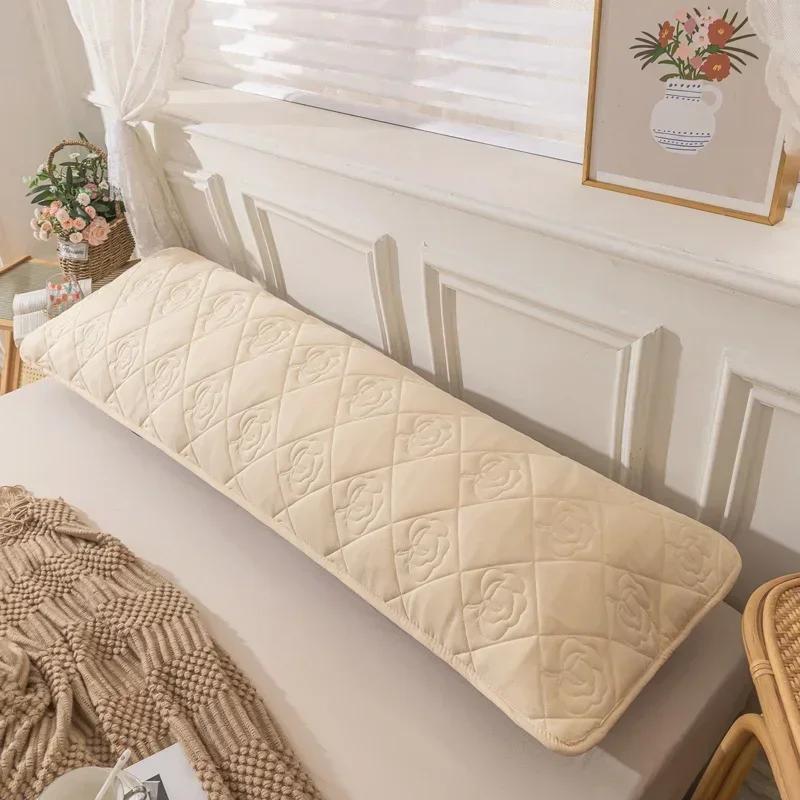 120/150/180cm Long Pillowcase Soft Polyester One-sided Quilted Hugging Pillow Cover Couple Lover Pillow Case