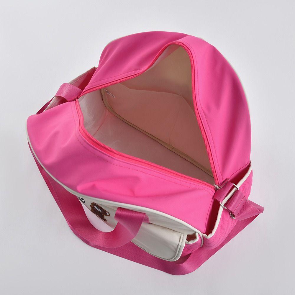 Creative Cartoon Mommy Bag Bear Pattern Portable Diaper Bag Mommy Crossbody Bag  Travel Use