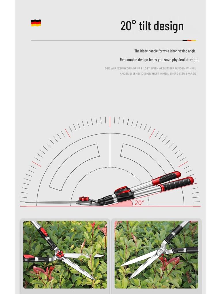 German Garden Pruning Shears - Ideal for Fruit Trees, Flowers, Hedges, and Branches