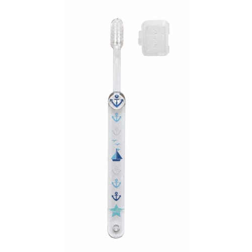 Boys' Children's Toothbrush Set (3-Piece Set with Caps) Marine Pattern