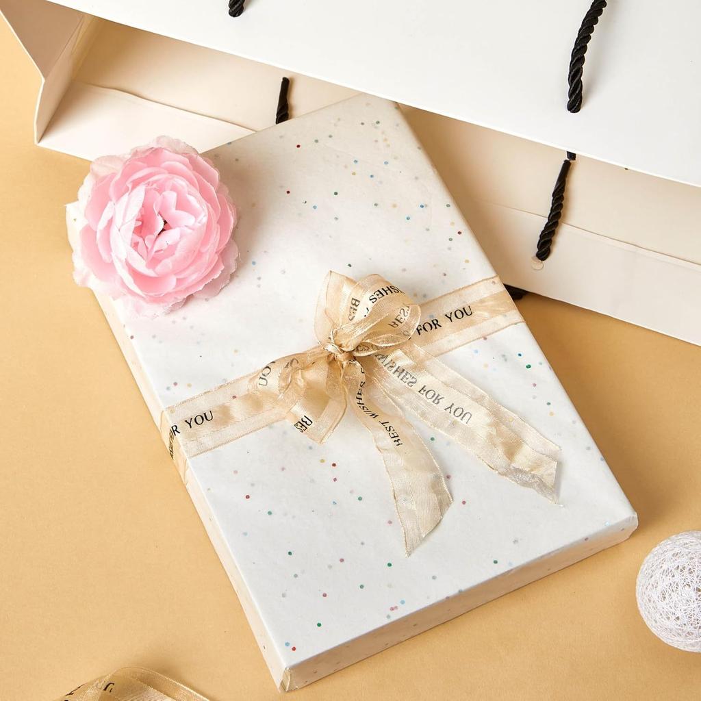 40 Blatt Weißes Seidenpapier für Geschenkbeutel Verpackung Glitzer Kunst Seidenpapier für Bastelarbeiten