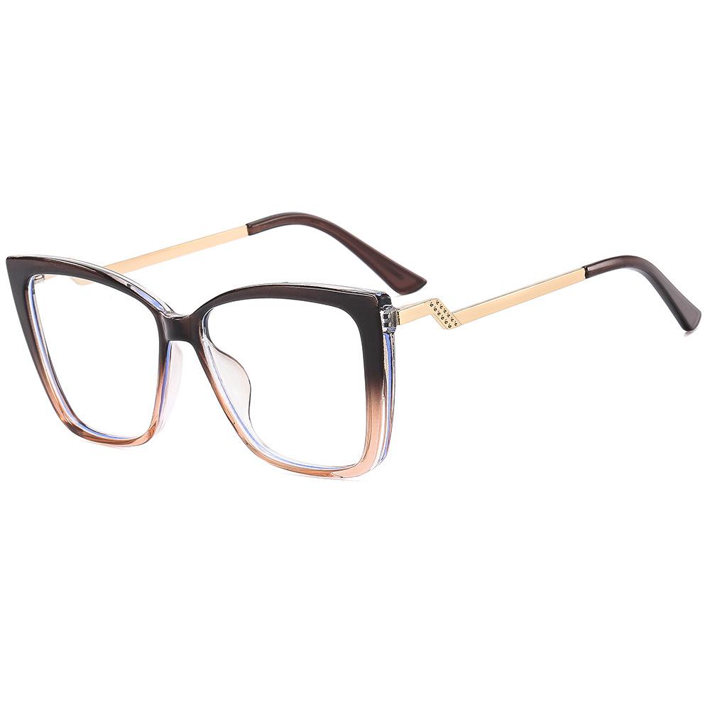Fashion Brand Retro Square Leopard Women Eyeglass Frame Photochromic Anti Blue Light Reading Glasses