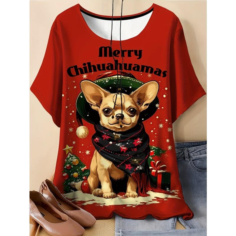Summer Ladies 3D Printed Crew Neck T-Shirt Halloween Wear