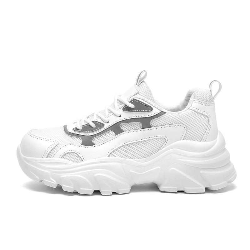Unisex Sneakers Thick Bottom Mesh Fashion Lightly Increased Large Size Dad Shoes Couple Shoes