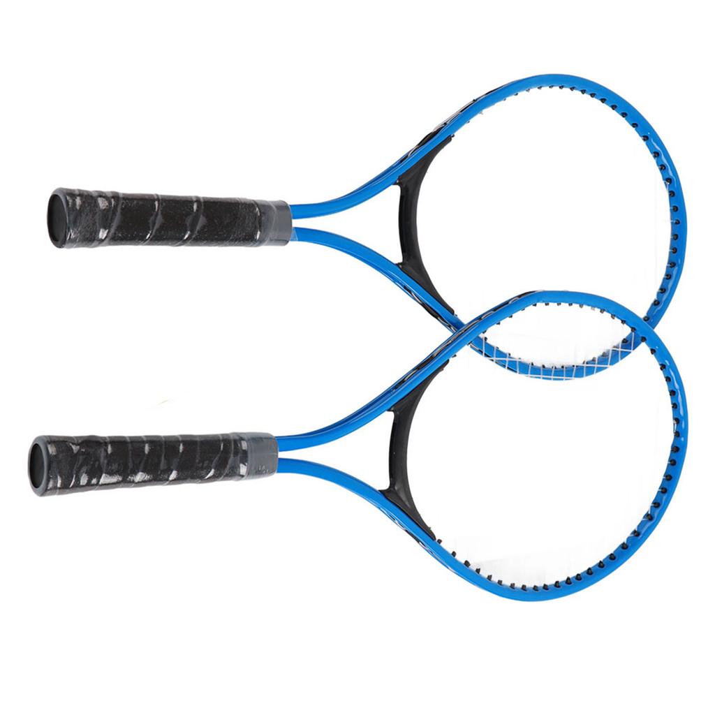 Iron Alloy Children Tennis Racket Beginner Practice Racquet with Ball and Carry Bag(Blue)