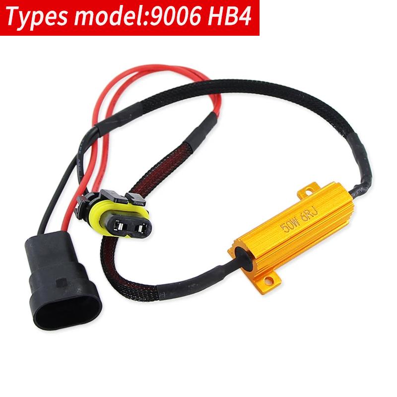 

2PCS H4 H7 H11 H8 H9 9005 HB3 9006 HB4 Canbus LED Decoder Load Resistors For Car Fix LED Bulb Fast Flash Warning Error Canceller 2PCS Decoder 9006