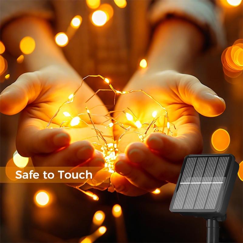 Christmas Decor Solar String Lights 8 Modes Waterproof Outdoor Garden Decor Xmas Fairy Solar Light for Patio Street Yard Balcony