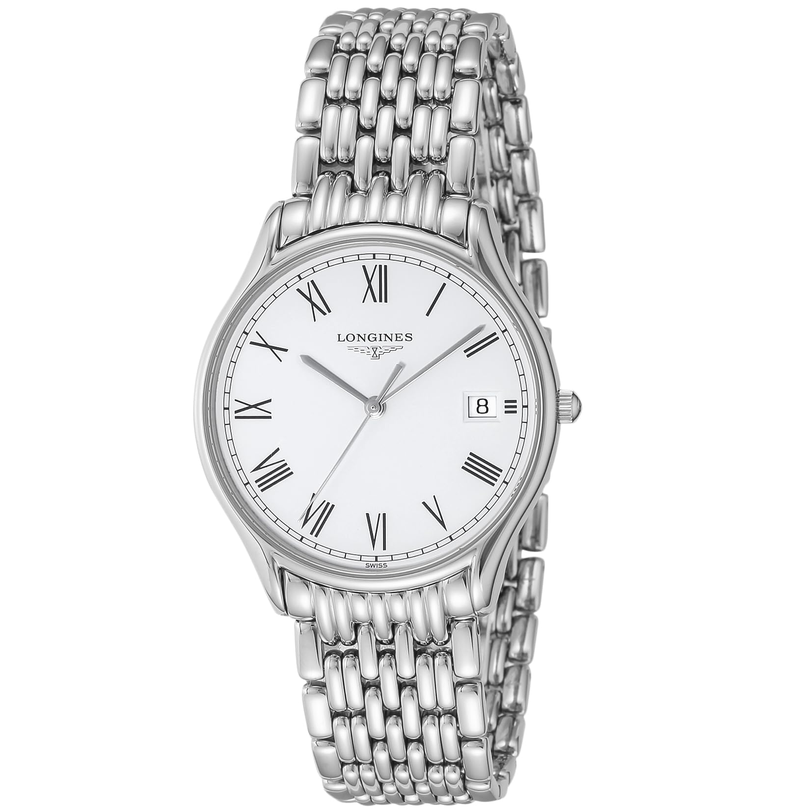 

Watch LYRE Quartz Waterproof for Daily Use Sapphire Glass White Dial Stainless Steel Silver [Longines] Men s L4.759.4.11.6 [Used] білий