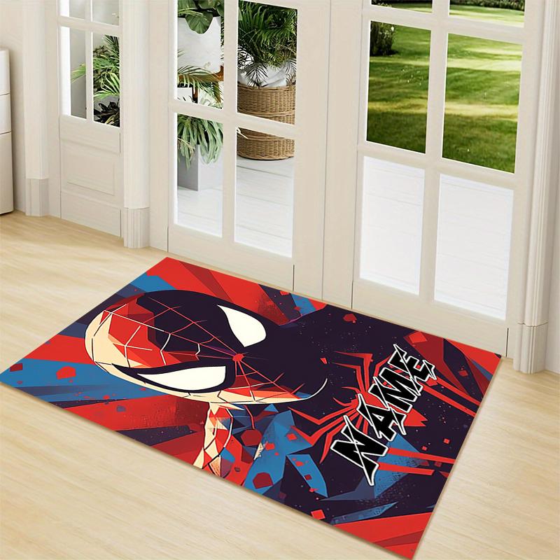 Custom Name "Spiderman Urban Adventure" Carpet Rug Customizable Soft Washable Anti-Slip Home Living Room Sofa Mats Personalized Rug. 09096