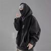 Embroidery Turtleneck Sweatshirt for Men  Ninja Hoodies Autumn Hip Hop Fleece Pocket Streetwear Oversized Hoody