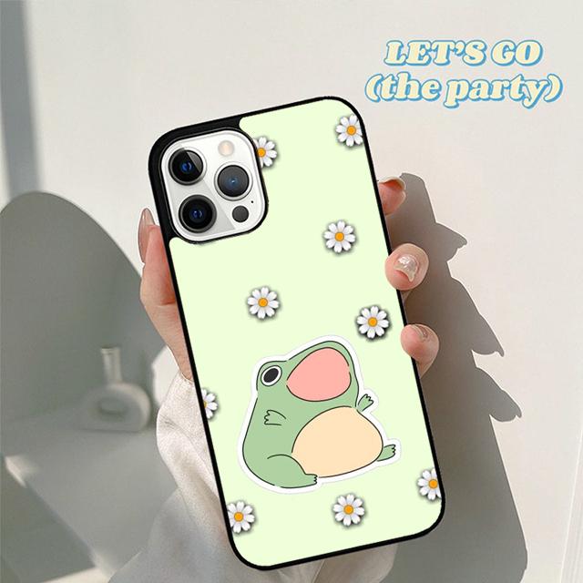 Autumu Mint Green Funny Frog Phone Case Cover for iPhone 17 Air 16 16e 15 12 11 13 14 Pro Max Apple Plus Coque