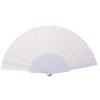 Portable Folding Fan Plain Plastic Cloth Hand Fan Chinese Elegant Fabric Hand Fan for Weddings Travel Party Dancing Cosplay