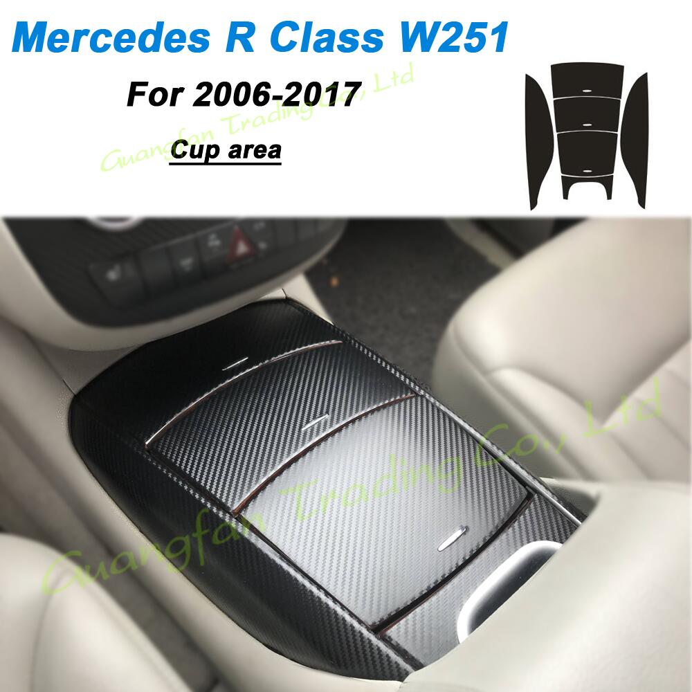 For Mercedes R Class W251 2006-2017 Car-Styling  Carbon Fiber Car Interior Center Console Color Change Molding Sticker Decals