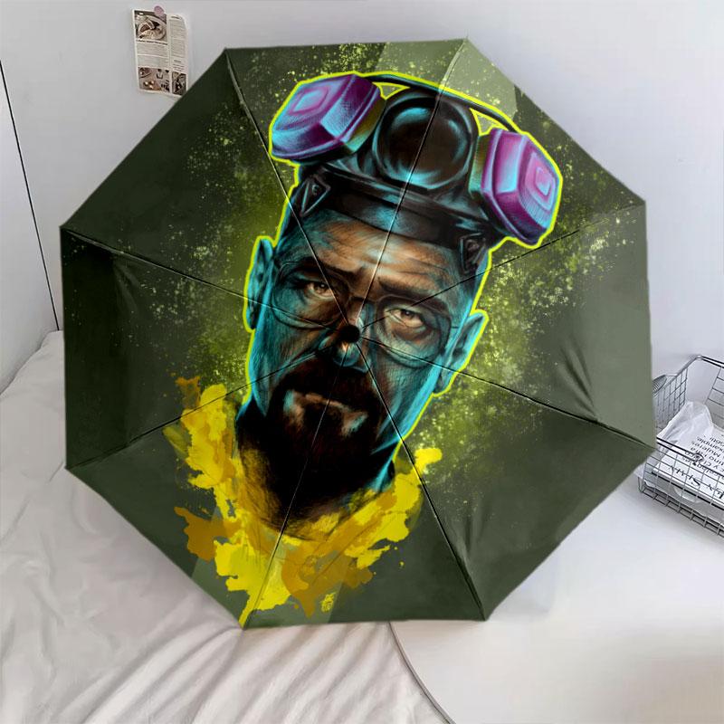 breakingbad Pattern Pattern New Style Umbrella, 1 Piece Automatic Folding Umbrella, Portable Foldable Travel Umbrella, Outdoor Umbrella,Birthday Gift