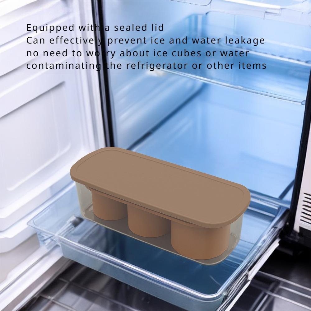 Vassoio per cubetti di ghiaccio per bicchiere da 30-40 oz, stampo per ghiaccio in silicone a cilindro cavo con coperchio e contenitore per freezer, per bevande ghiacciate, succo, whisky, cocktail