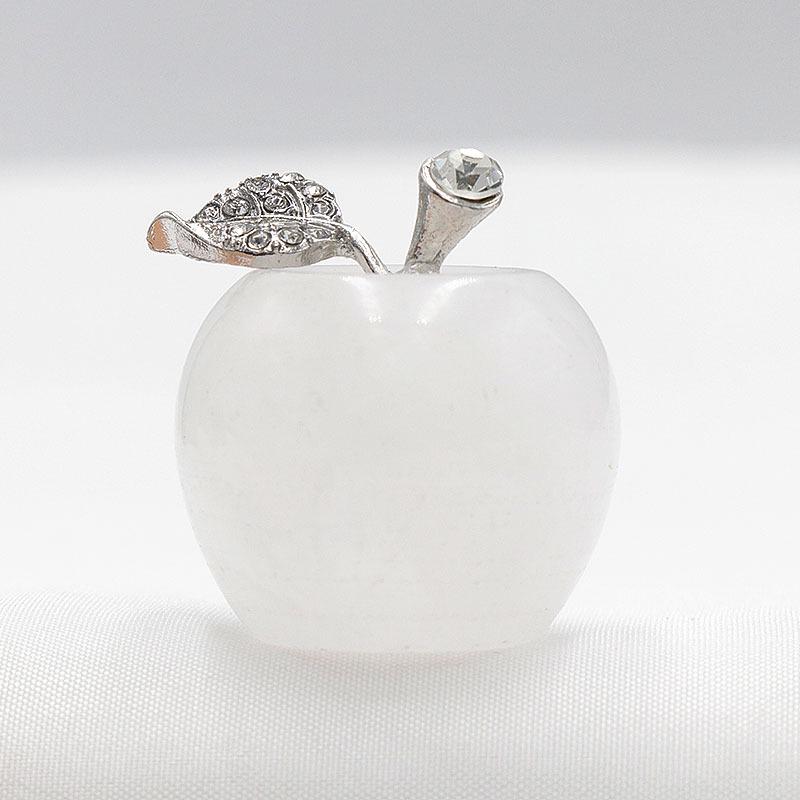 30mm Natural Rose Quartz Crystal Agate Apple Decoration Ornament