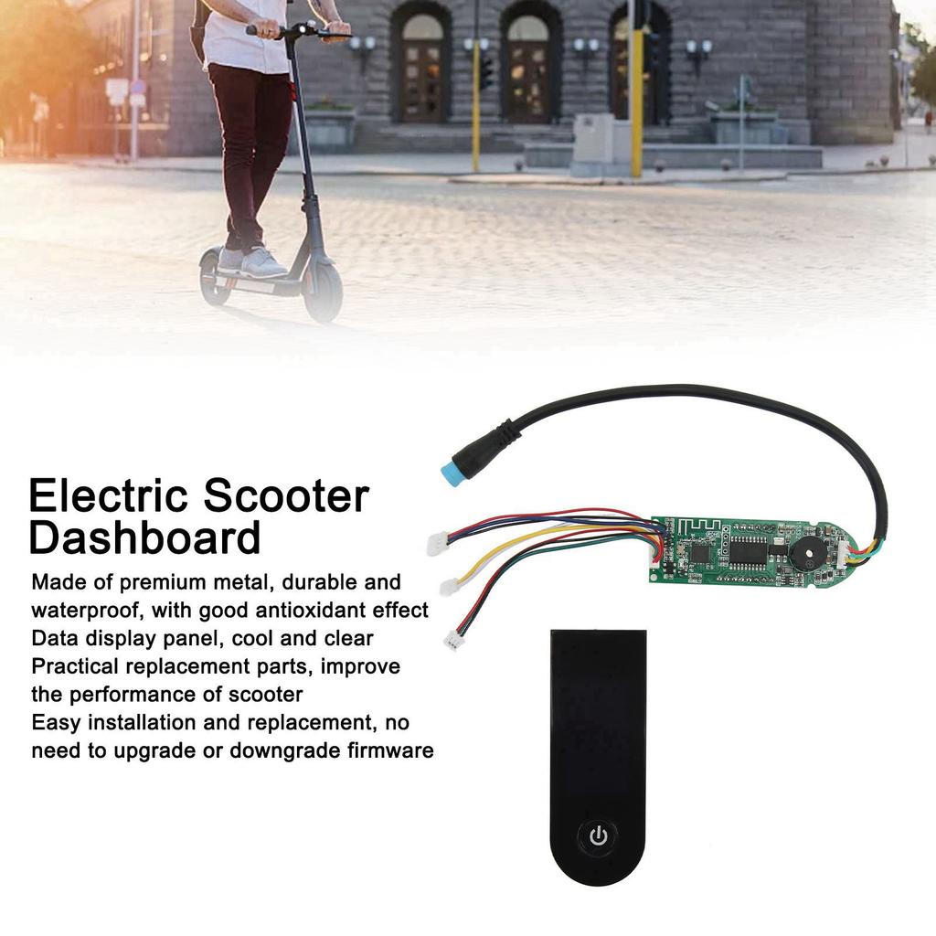 Elektroroller Dashboard Set Metall Digital Wasserdichtes Dashboard Ersatz mit Abdeckung für M365 PRO2