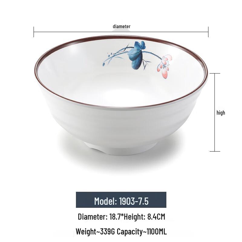 Melamine Noodle and Soup Bowl