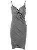 European & American Striped Sexy Beach Wrap Sling Holiday Dress