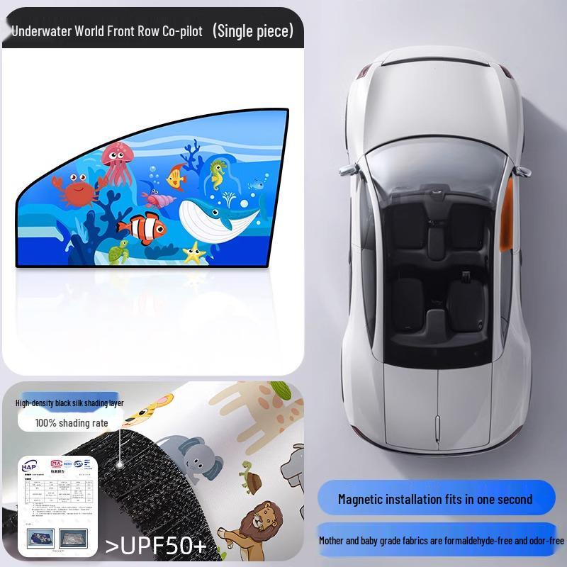 Magnetic Car Sun Shade Curtain for Baby - Side Window Sun Block & Privacy Protection