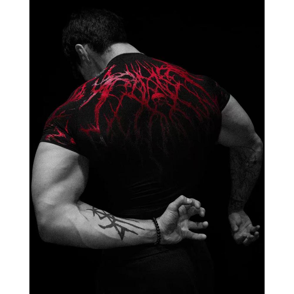Fitness Short Sleeved Sports Elastic Quick Drying Tight Fitting Clothes for Couples