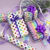 3pcs Rainbow Foil Wrapping Paper Colorful Gift Wrap For Birthday Wedding Party Festival Gift Wrapper