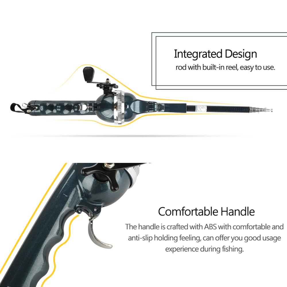 Przenośny Karpiowy Składany Wędka Morska 134cm Teleskopowa Składana Ultra Twarda Wędka Spinningowa Kołowrotek Combo 1 Korpus z Żyłką Wędkarską Sprzęt