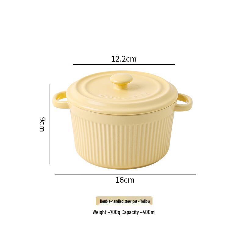 Macaron Ceramic Double-Handle Soup Tureen