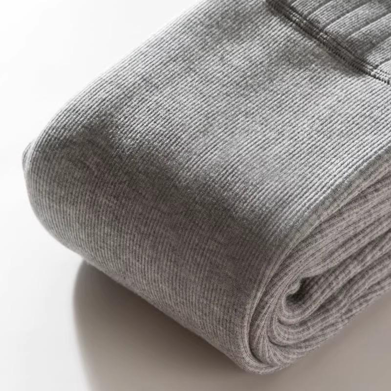 

Женские утягивающие колготки с высокой талией и флисовой подкладкой - Вертикальная полоска, Теплые, Моделирующая верхняя одежда для осени и зимы. Footless