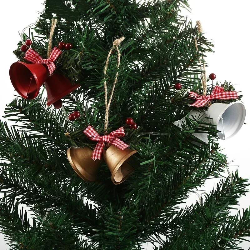 Christmas Tree Pendant Metal Horn Bell Creative Christmas Atmosphere Decoration Bell Pendant Holiday Home Decoration Accessories
