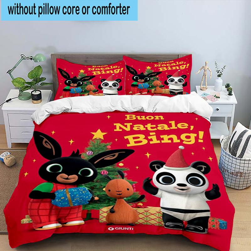 3PCS Bunny And Friends Adventure 3pcs Bedding,Including 3PCS Duvet Cover And 2pcs Pillowcases Perfect for Christmas,Ideal for Bedroom, Dormitory