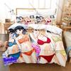 Cool School Rumble Bedding Set Tenma Harima Karasuma Pattern Comfort Bed Linen For Anime Fans Duvet Cover Two Pillowcase Home De