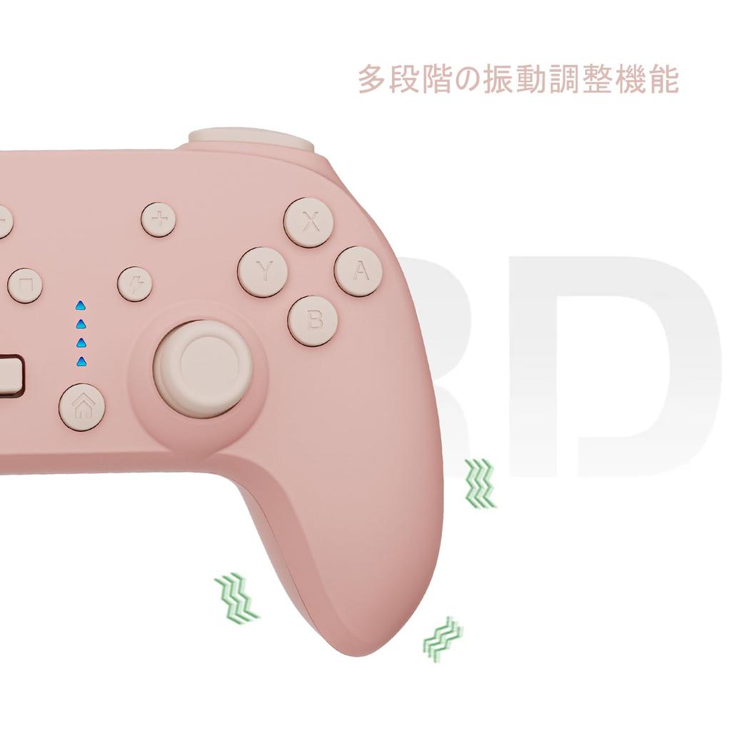 QRD Junior E5 Cute Mini Compatible with Pink Gamepad, Pocket-Sized Controller, Switch/PC/Android/IOS,