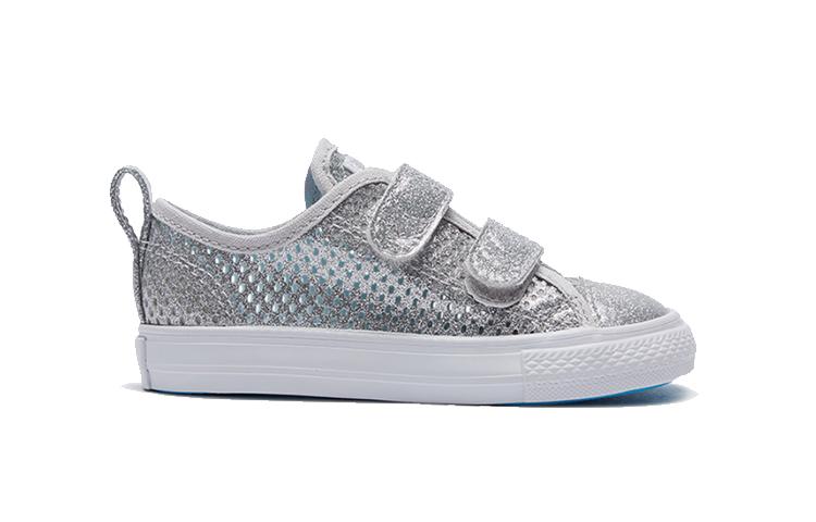 Converse Chuck Taylor All Star Low Top Skateboard Shoes Silver Infant And Toddler 764278C