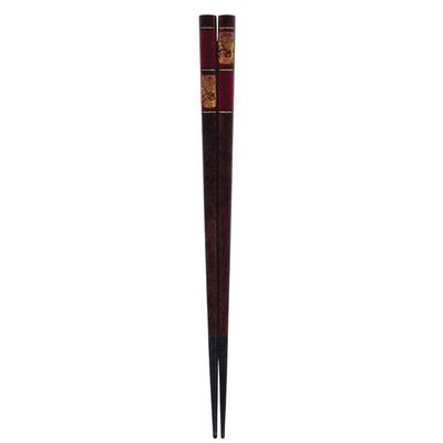 Tanaka Hashiten Lacquer Shimotsuki 21cm Wabi-Sabi Chopsticks, No. 604350, Red,